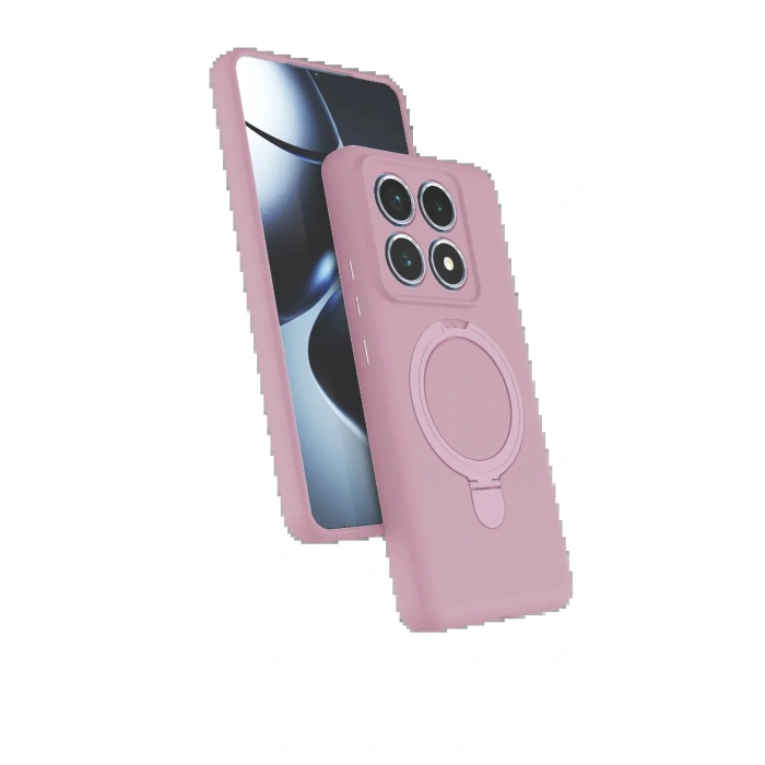 CPT05 Xiaomi Mi 14T Pro Regal Magsafe Standlı Kapak - Açık Pembe
