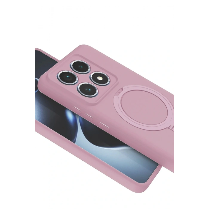 CPT05 Xiaomi Mi 14T Pro Regal Magsafe Standlı Kapak - Açık Pembe