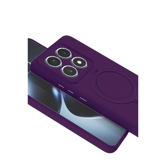 CPT05 Xiaomi Mi 14T Pro Regal Magsafe Standlı Kapak - Derin Mor
