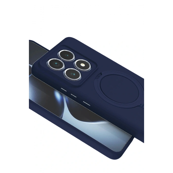 CPT05 Xiaomi Mi 14T Pro Regal Magsafe Standlı Kapak - Lacivert
