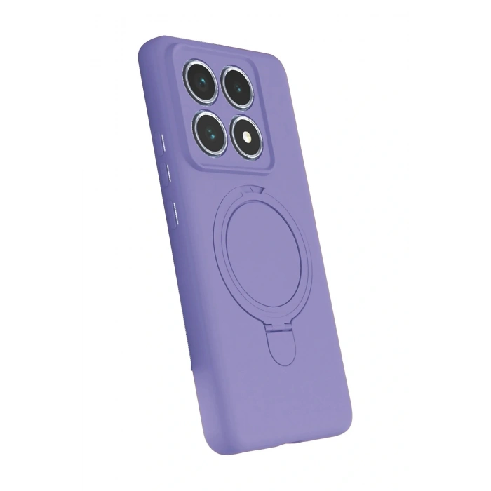 CPT05 Xiaomi Mi 14T Pro Regal Magsafe Standlı Kapak - Lila