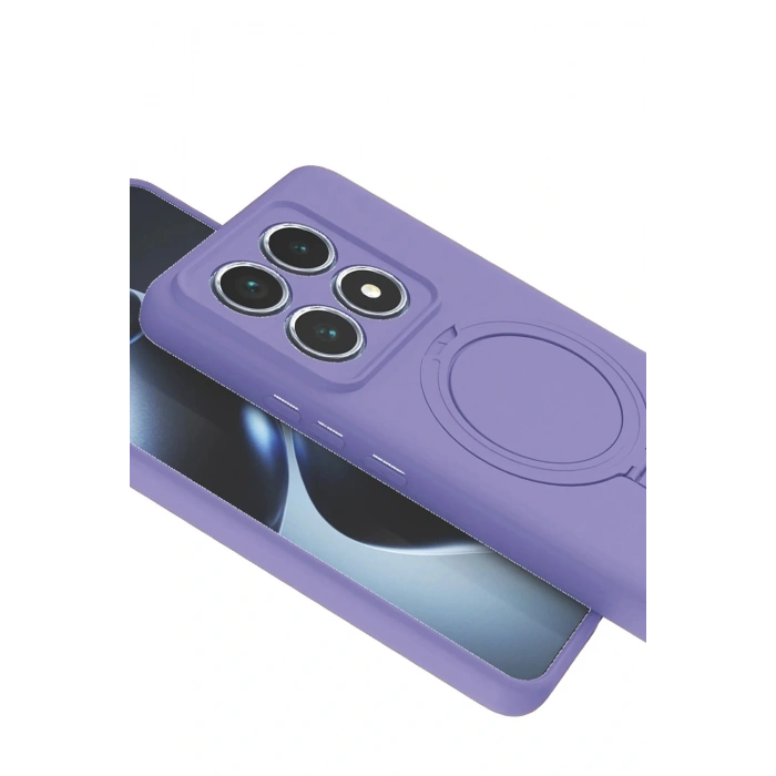 CPT05 Xiaomi Mi 14T Pro Regal Magsafe Standlı Kapak - Lila
