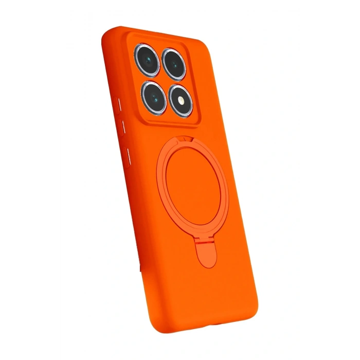 CPT05 Xiaomi Mi 14T Pro Regal Magsafe Standlı Kapak - Turuncu