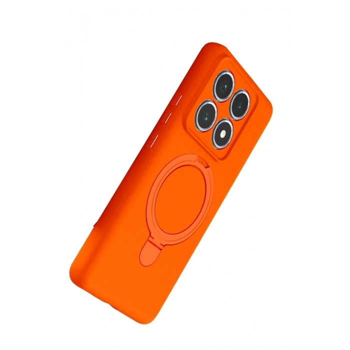 CPT05 Xiaomi Mi 14T Pro Regal Magsafe Standlı Kapak - Turuncu