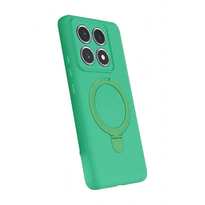 CPT05 Xiaomi Mi 14T Pro Regal Magsafe Standlı Kapak - Yeşil
