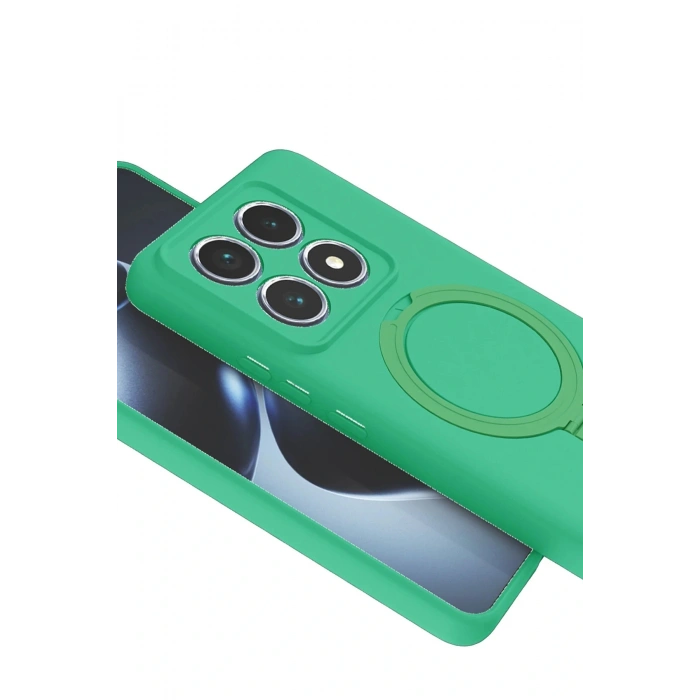 CPT05 Xiaomi Mi 14T Pro Regal Magsafe Standlı Kapak - Yeşil