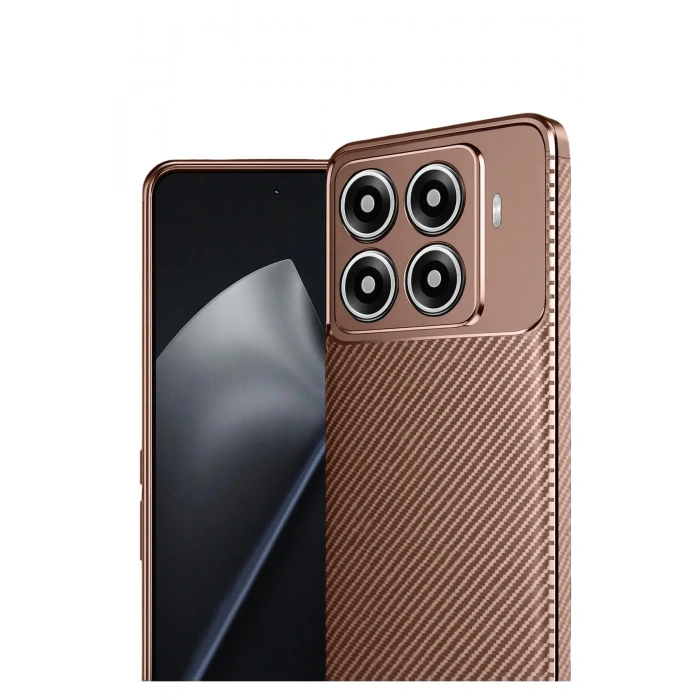 CPT05 Xiaomi Mi 15T Pro Auto Focus Karbon Kapak - Kahverengi