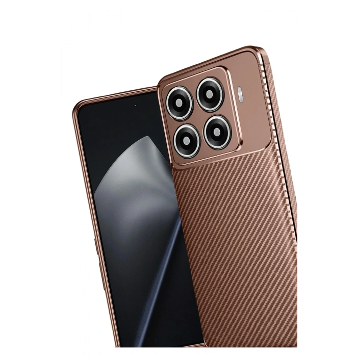 CPT05 Xiaomi Mi 15T Pro Auto Focus Karbon Kapak - Kahverengi