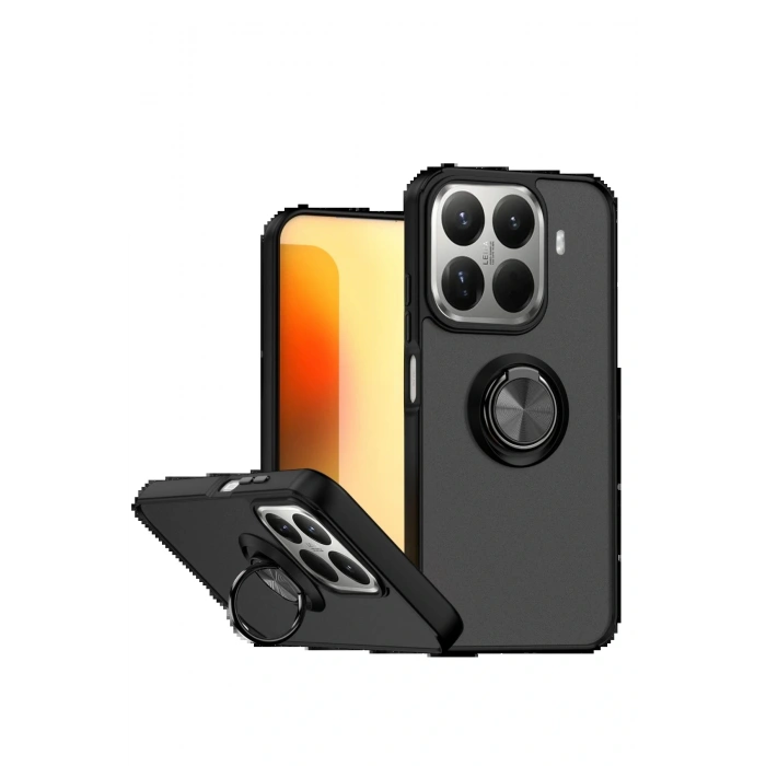 CPT05 Xiaomi Mi 15T Pro Montreal Yüzüklü Silikon Kapak - Siyah