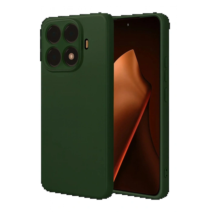 CPT05 Xiaomi Mi 15T Pro Nano içi Kadife Silikon - Koyu Yeşil