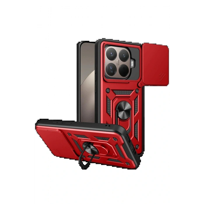 CPT05 Xiaomi Mi 15T Pro Pars Lens Yüzüklü Silikon - Kırmızı