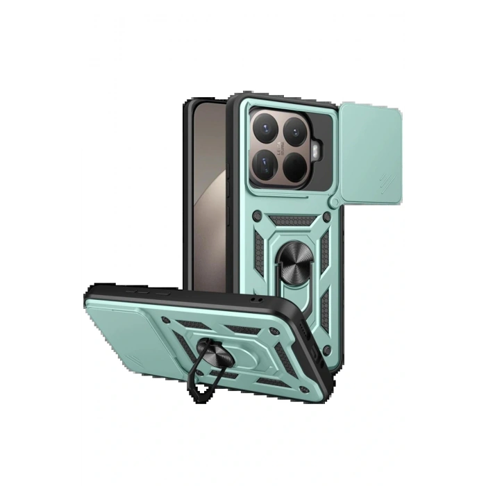 CPT05 Xiaomi Mi 15T Pro Pars Lens Yüzüklü Silikon - Yeşil