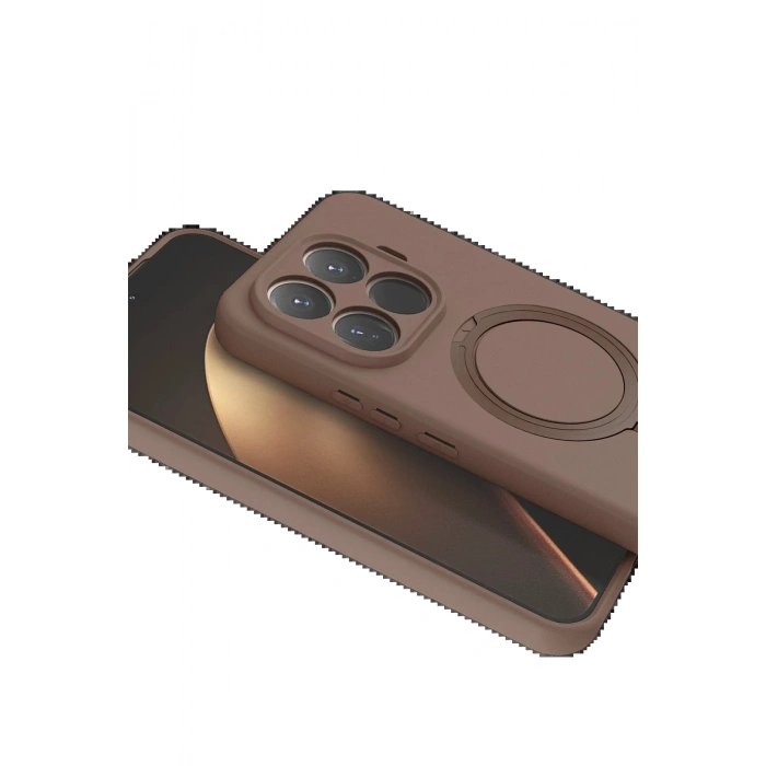 CPT05 Xiaomi Mi 15T Pro Regal Magsafe Standlı Kapak - Çöl Titanyum