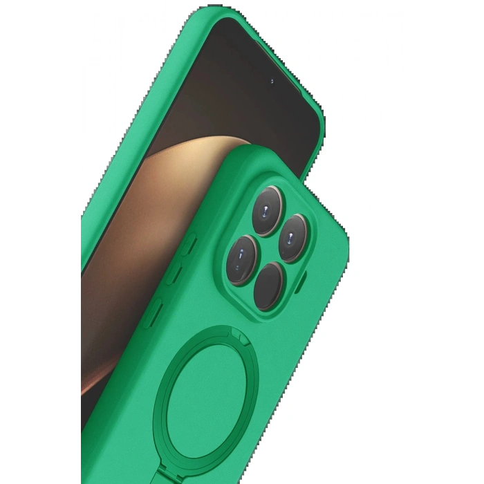 CPT05 Xiaomi Mi 15T Pro Regal Magsafe Standlı Kapak - Yeşil