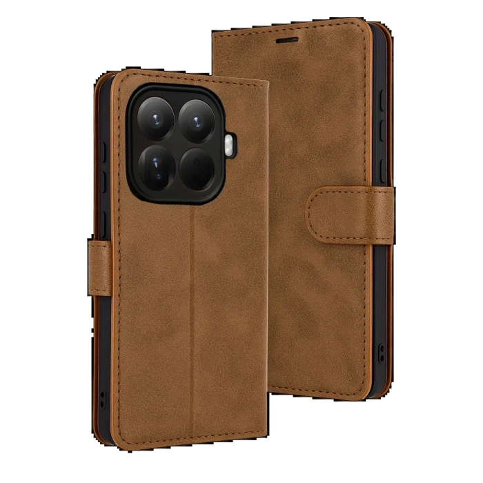 CPT05 Xiaomi Mi 15T Pro Trend S Plus Kapaklı Kılıf - Taba