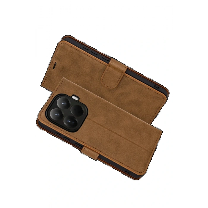 CPT05 Xiaomi Mi 15T Pro Trend S Plus Kapaklı Kılıf - Taba