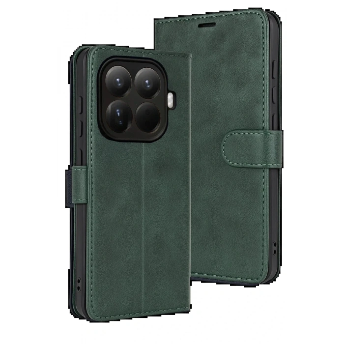 CPT05 Xiaomi Mi 15T Pro Trend S Plus Kapaklı Kılıf - Yeşil