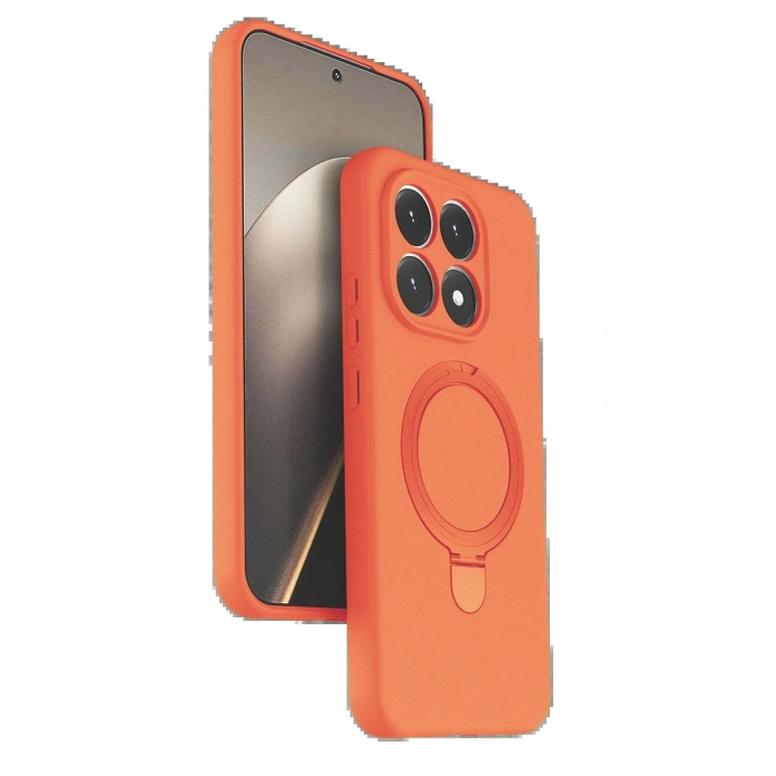 CPT05 Xiaomi Mi 15T Regal Magsafe Standlı Kapak - Turuncu