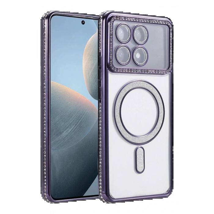 CPT05 Xiaomi Poco X6 Pro Joke Simli Magneticsafe Kılıf - Derin Mor