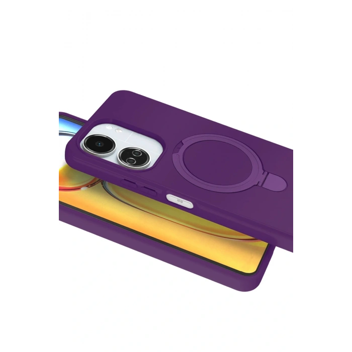 CPT05 Xiaomi Redmi 13C Regal Magsafe Standlı Kapak - Derin Mor