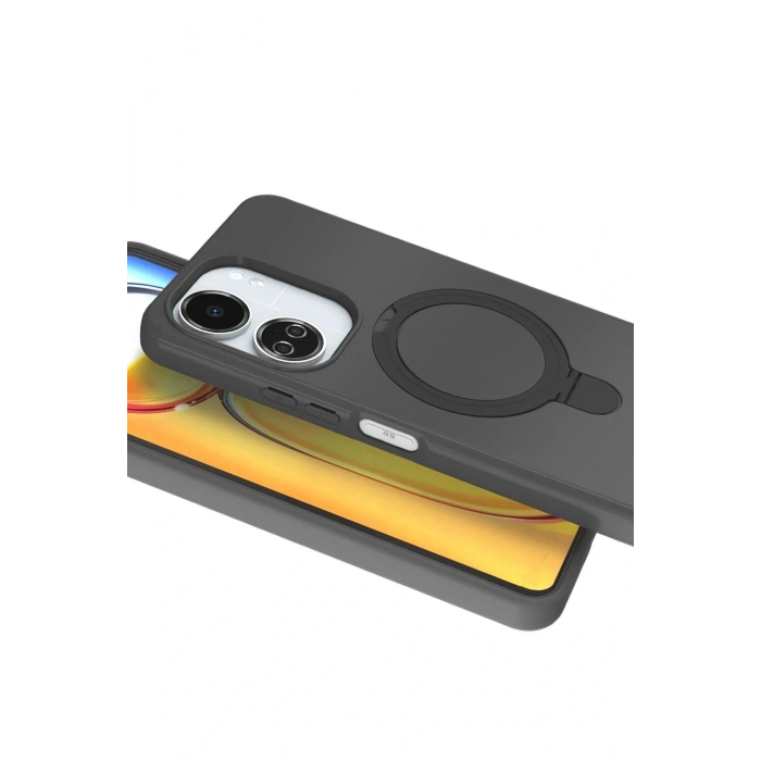 CPT05 Xiaomi Redmi 13C Regal Magsafe Standlı Kapak - Titan Gri