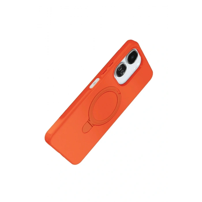 CPT05 Xiaomi Redmi 13C Regal Magsafe Standlı Kapak - Turuncu