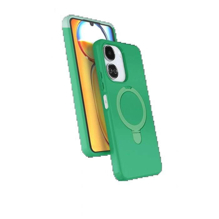 CPT05 Xiaomi Redmi 13C Regal Magsafe Standlı Kapak - Yeşil