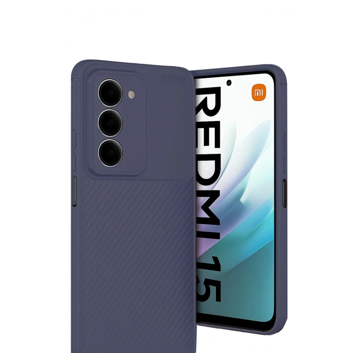 CPT05 Xiaomi Redmi 15 4G Auto Focus Karbon Kapak - Lacivert