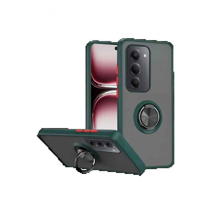 CPT05 Xiaomi Redmi 15 4G Montreal Yüzüklü Silikon Kapak - Yeşil