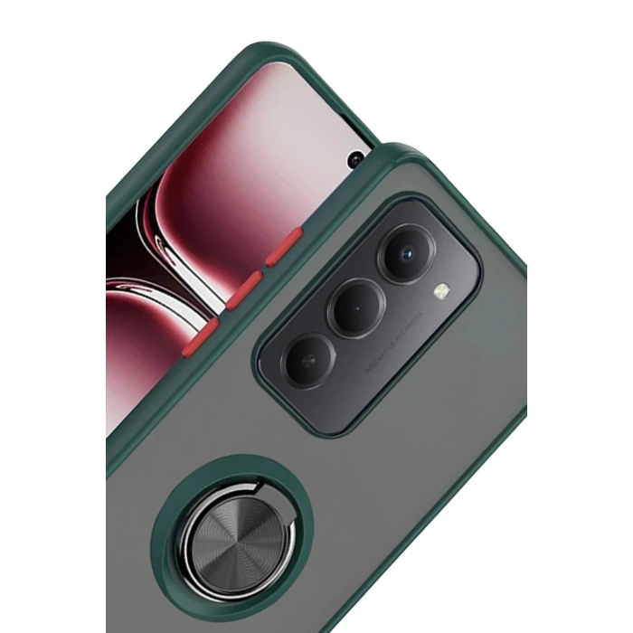 CPT05 Xiaomi Redmi 15 4G Montreal Yüzüklü Silikon Kapak - Yeşil