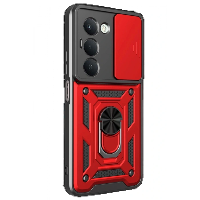 CPT05 Xiaomi Redmi 15 4G Pars Lens Yüzüklü Silikon - Kırmızı