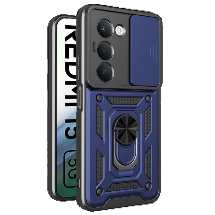 CPT05 Xiaomi Redmi 15 4G Pars Lens Yüzüklü Silikon - Lacivert