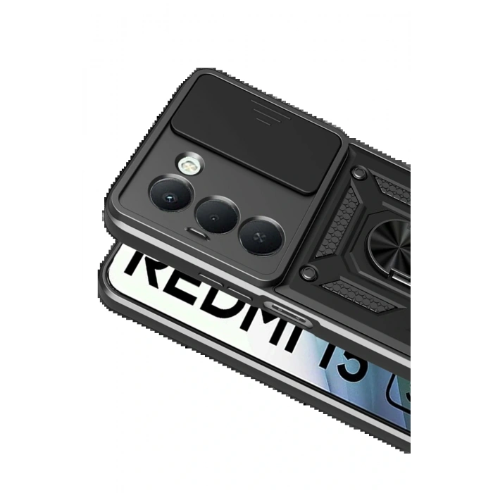 CPT05 Xiaomi Redmi 15 4G Pars Lens Yüzüklü Silikon - Siyah