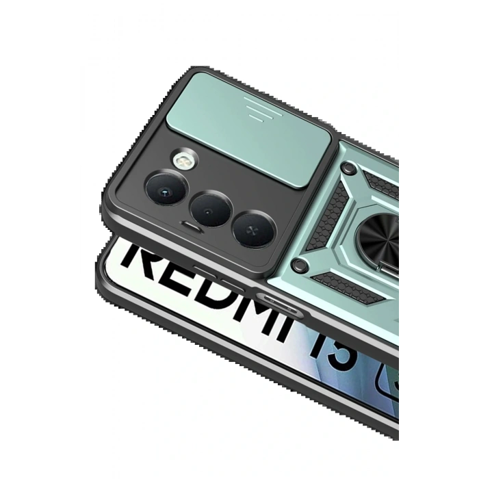 CPT05 Xiaomi Redmi 15 4G Pars Lens Yüzüklü Silikon - Yeşil