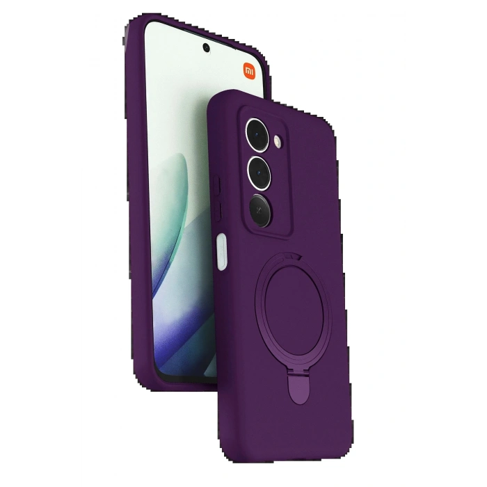 CPT05 Xiaomi Redmi 15 4G Regal Magsafe Standlı Kapak - Derin Mor
