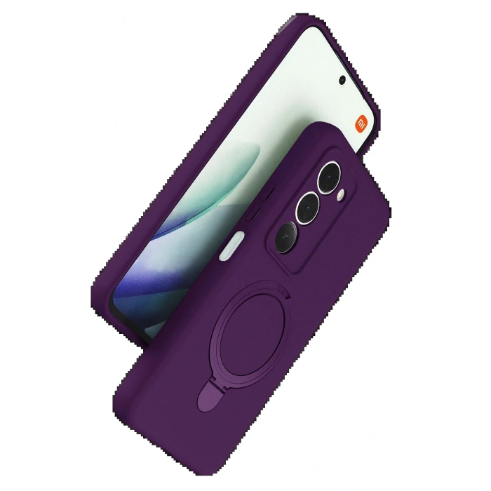 CPT05 Xiaomi Redmi 15 4G Regal Magsafe Standlı Kapak - Derin Mor