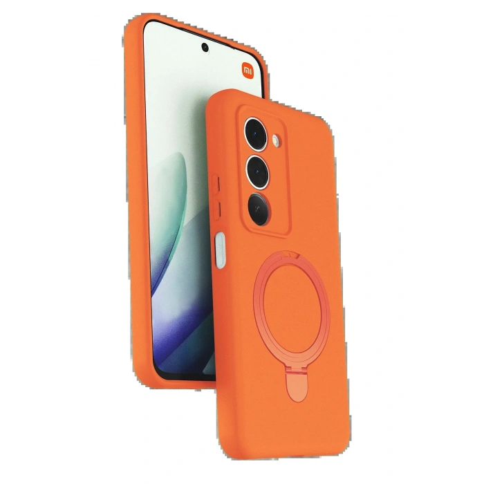 CPT05 Xiaomi Redmi 15 4G Regal Magsafe Standlı Kapak - Turuncu