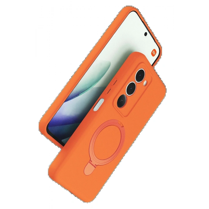 CPT05 Xiaomi Redmi 15 4G Regal Magsafe Standlı Kapak - Turuncu
