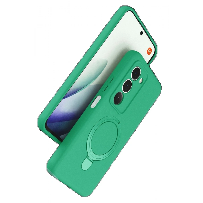 CPT05 Xiaomi Redmi 15 4G Regal Magsafe Standlı Kapak - Yeşil