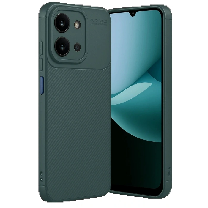 CPT05 Xiaomi Redmi 15C 4G Auto Focus Karbon Kapak - Koyu Yeşil