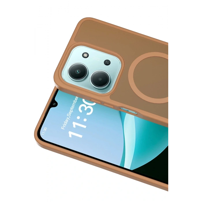 CPT05 Xiaomi Redmi 15C 4G Jota Magsafe Kapak - Çöl Titanyum