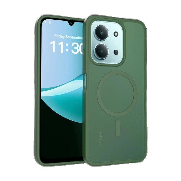 CPT05 Xiaomi Redmi 15C 4G Jota Magsafe Kapak - Koyu Yeşil