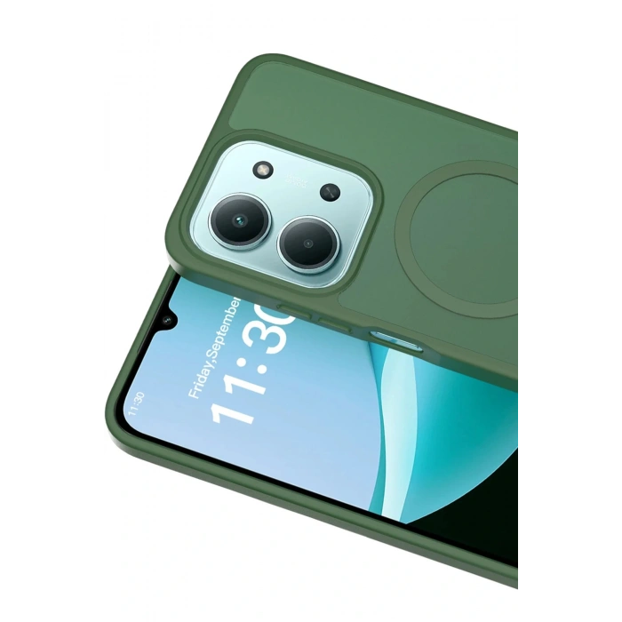 CPT05 Xiaomi Redmi 15C 4G Jota Magsafe Kapak - Koyu Yeşil