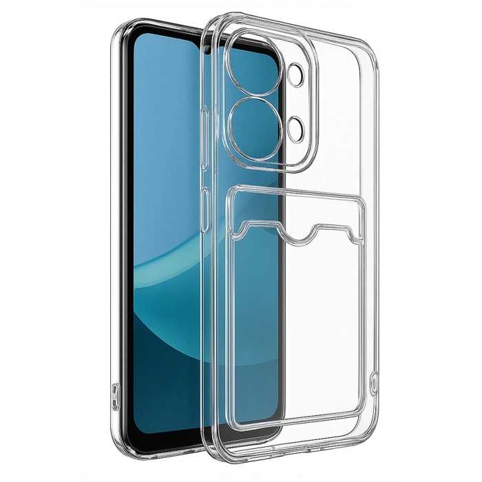 CPT05 Xiaomi Redmi 15C 4G Kılıf Kart Şeffaf Silikon - Şeffaf