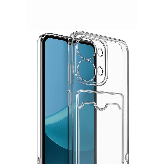 CPT05 Xiaomi Redmi 15C 4G Kılıf Kart Şeffaf Silikon - Şeffaf