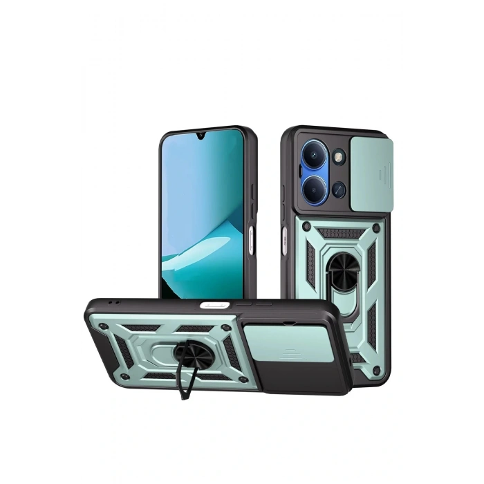 CPT05 Xiaomi Redmi 15C 4G Pars Lens Yüzüklü Silikon - Yeşil