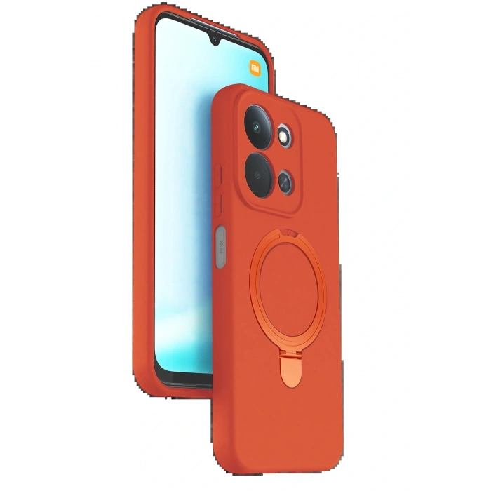 CPT05 Xiaomi Redmi 15C 4G Regal Magsafe Standlı Kapak - Turuncu
