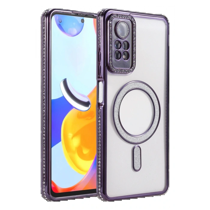 CPT05 Xiaomi Redmi Note 12 Pro 4G Joke Simli Magneticsafe Kılıf - Derin Mor