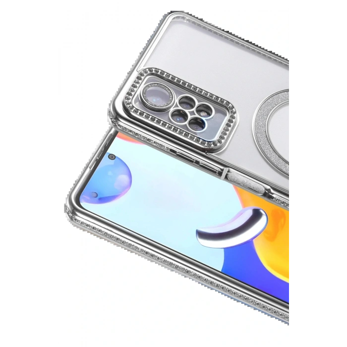 CPT05 Xiaomi Redmi Note 12 Pro 4G Joke Simli Magneticsafe Kılıf - Gümüş