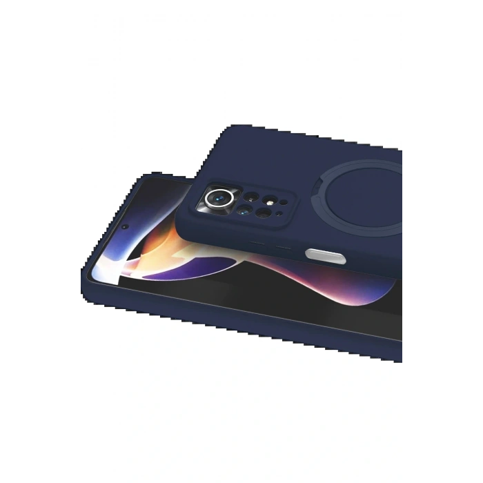 CPT05 Xiaomi Redmi Note 12 Pro 4G Regal Magsafe Standlı Kapak - Lacivert